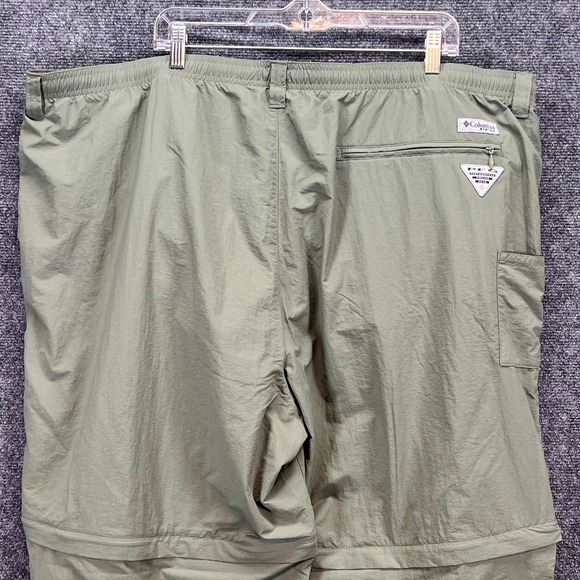 Columbia PFG Omni-Shade Men's 4X Convertible Fishing Pants 34L Olive Green - Picture 10 of 15